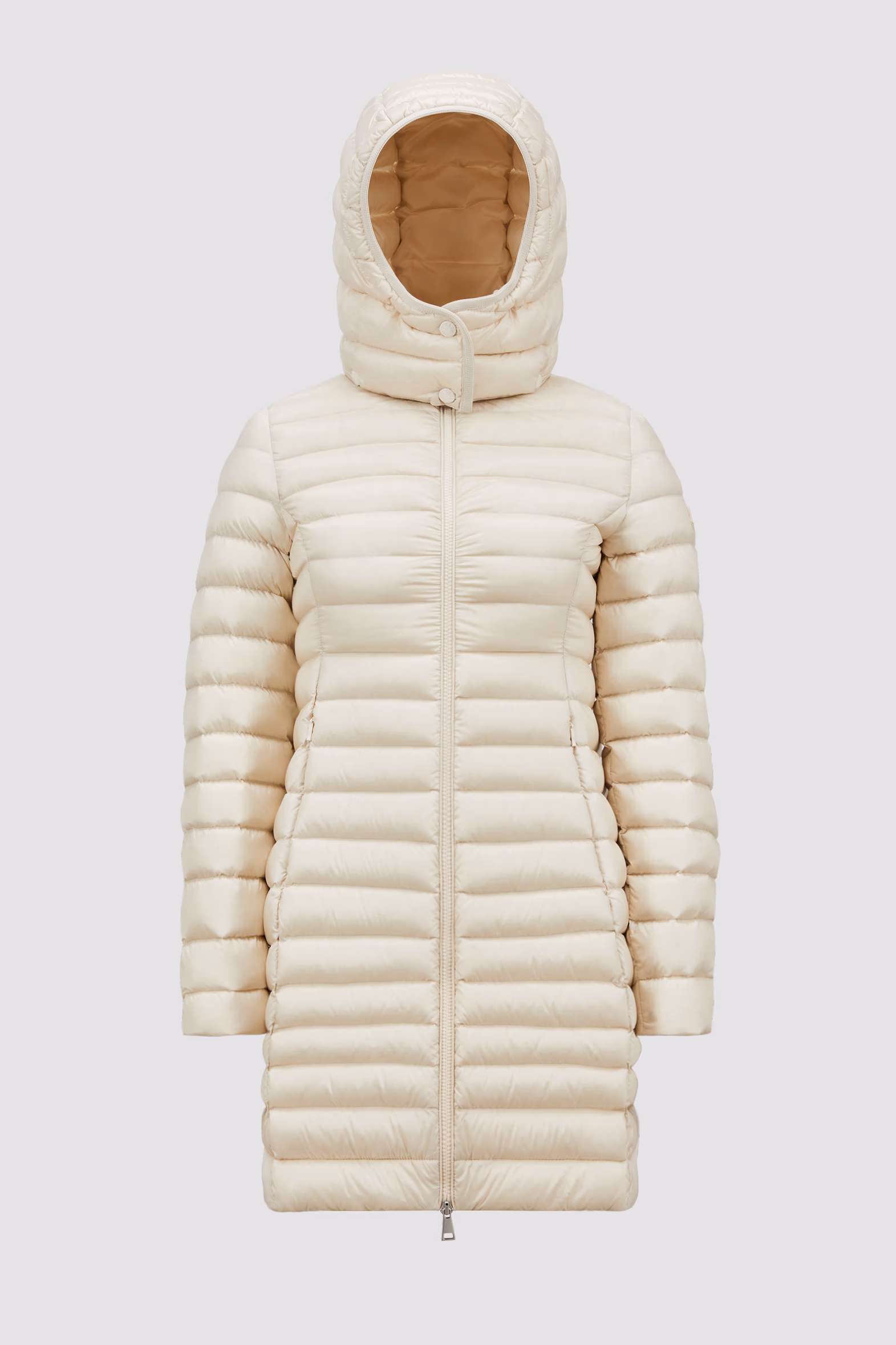 Plumífero largo con capucha Igelong Mujer Blanco Marfil Moncler 2
